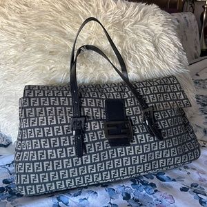 FENDI Vintage Zucchino canvas shoulder bag